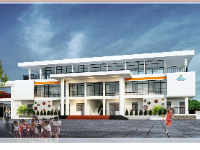 Nhà hiệu bộ trường mầm non 3 tầng full Kiến trúc, kết cấu, điện, nước, PCCC